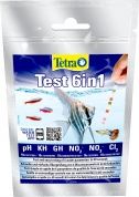 Тест TETRA 6 в 1 GH/kH/NO2/NO3/pH/CL2 полоски для пресной воды 10шт