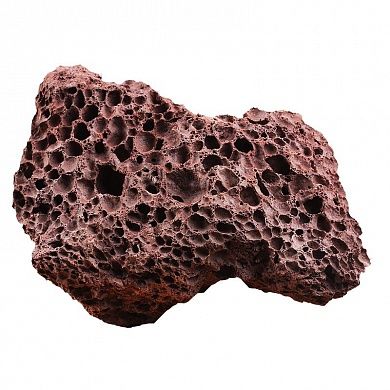 Декорация природная PRIME Камень Красный Вулканический М 10-20 см (уп.20кг. +/-5%)