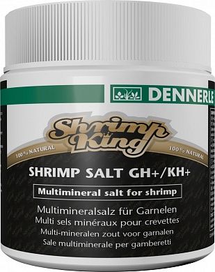 Добавка Dennerle Shrimp King SHRIMP KING SHRIMP SALT GH+/KH+ для повышении жесткости в аквариумах с пресноводными креветками, 200г
